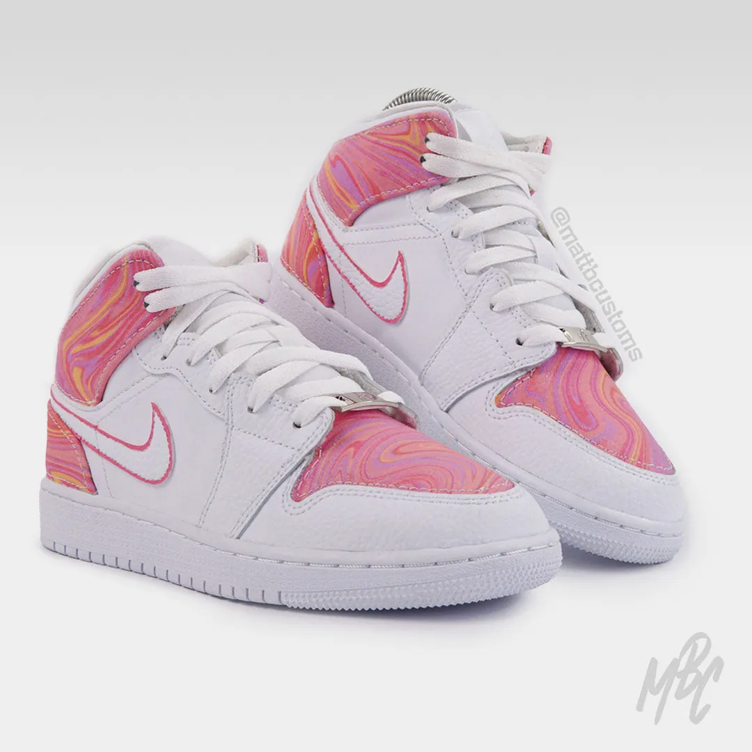 Tutti Frutti Liquid Marble - Jordan 1 Mid | UK 3.5