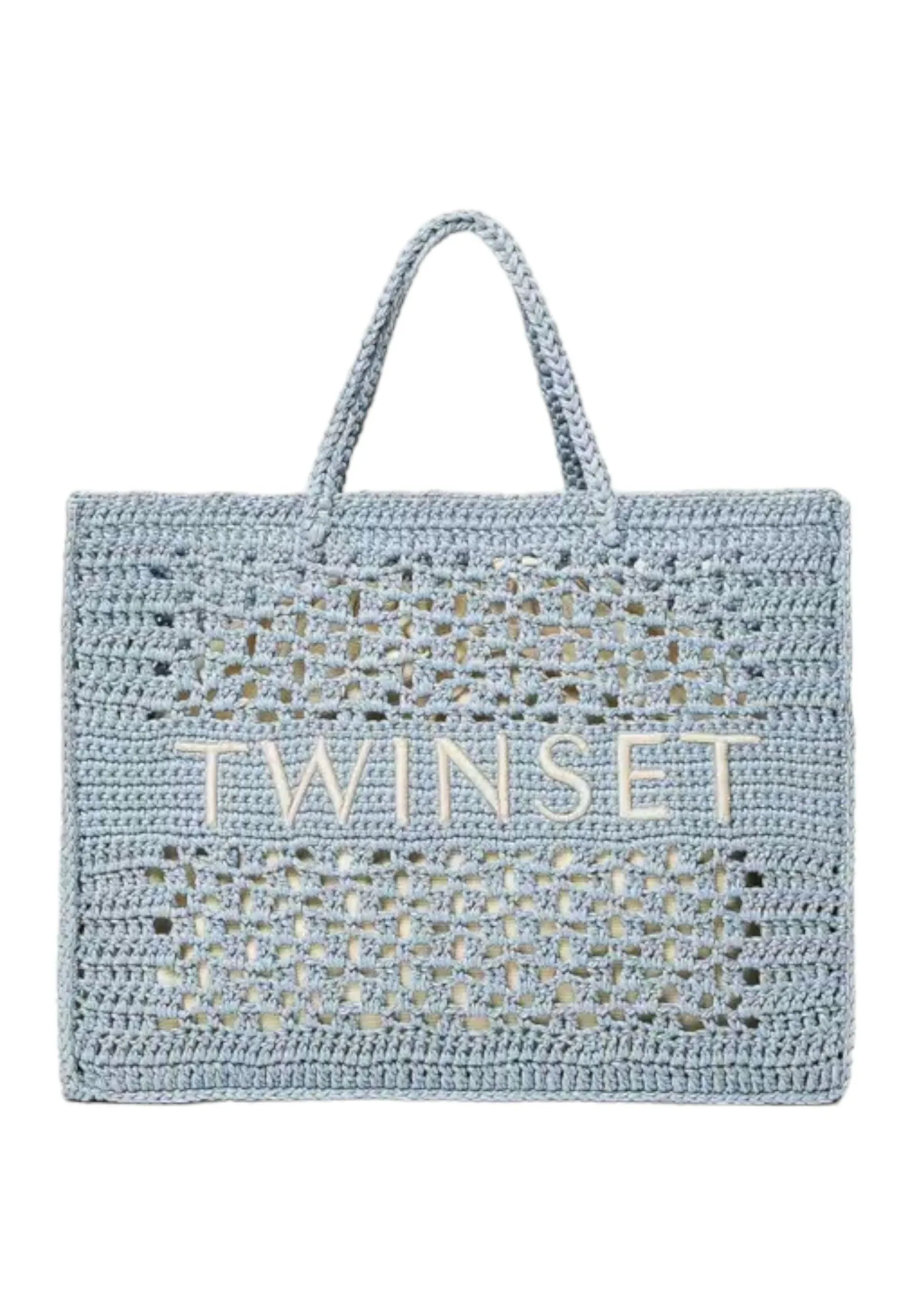 TWINSET Borsa Tote Large Donna Blue Tear Azzurro 241TB7320