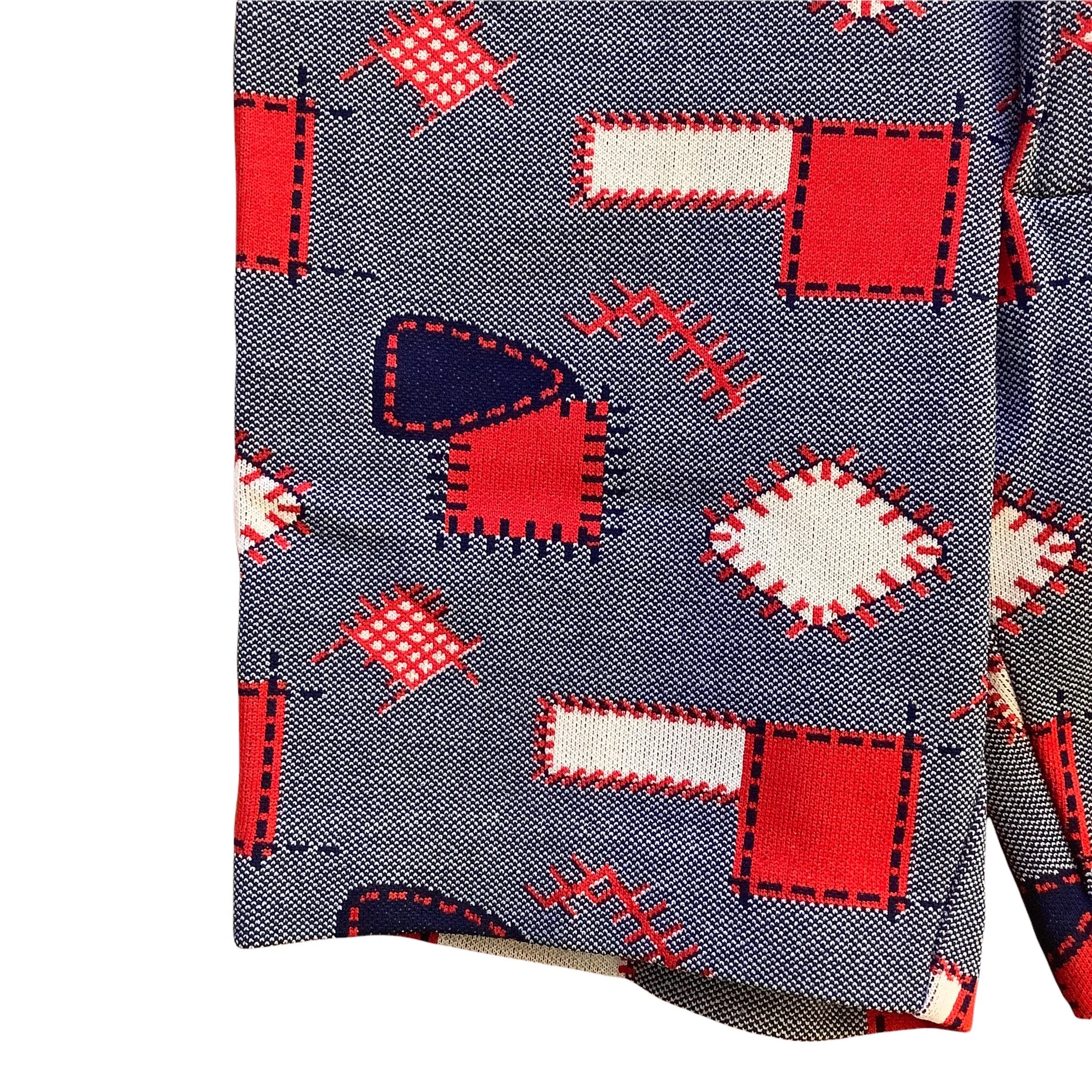 Vintage 1960's Blue / Red Printed Shorts 5-6Y