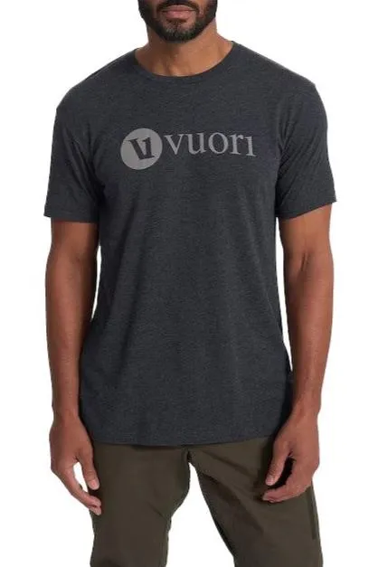 VUORI Logo Tee: Charcoal Heather