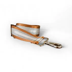 Webbing Shoulder Strap Copperdot Stripe -Silver Hardware