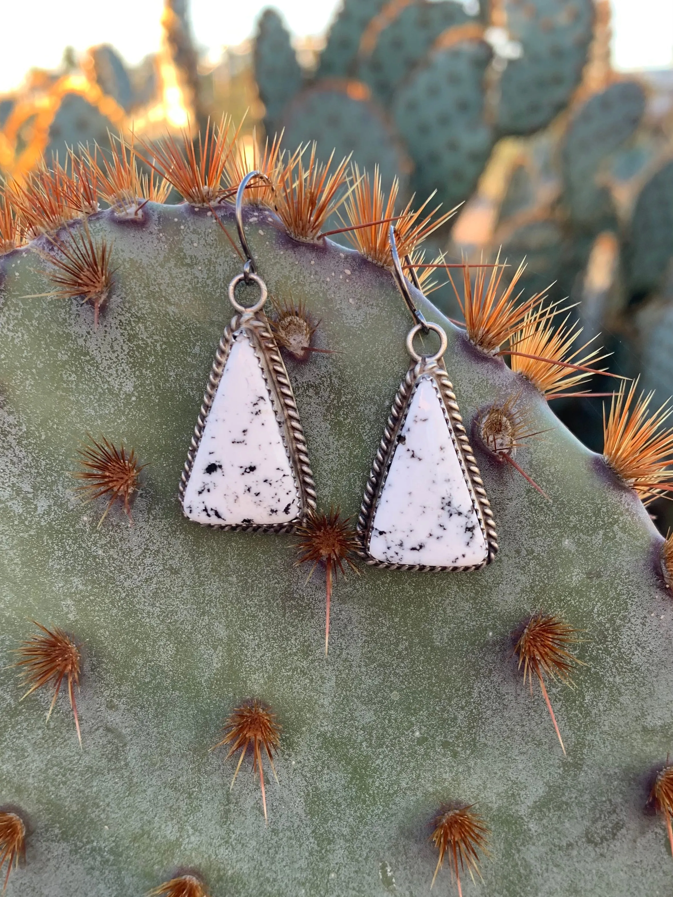 White Buffalo earrings