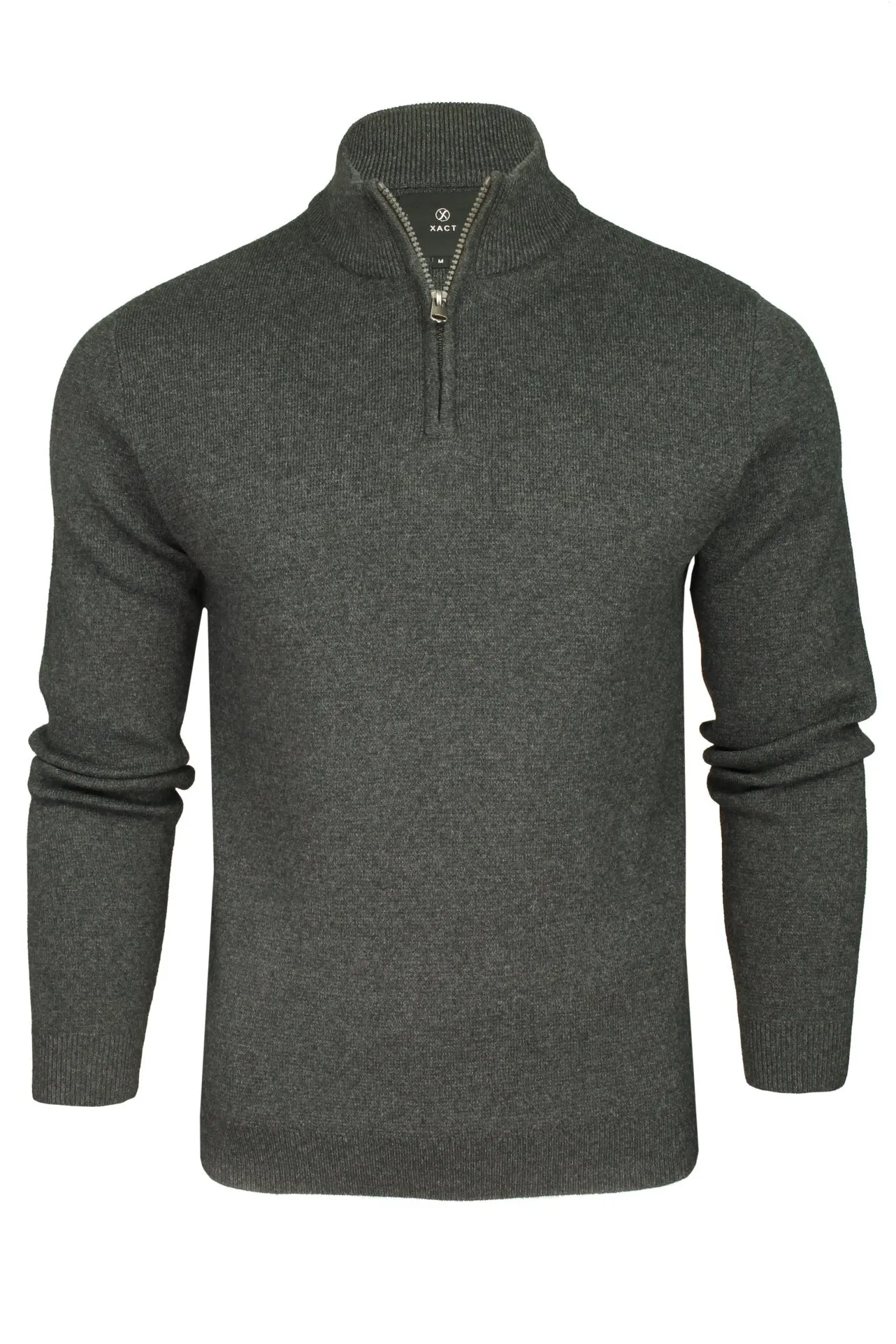 Xact Mens Cotton Rich 1/4 Zip Knit Jumper