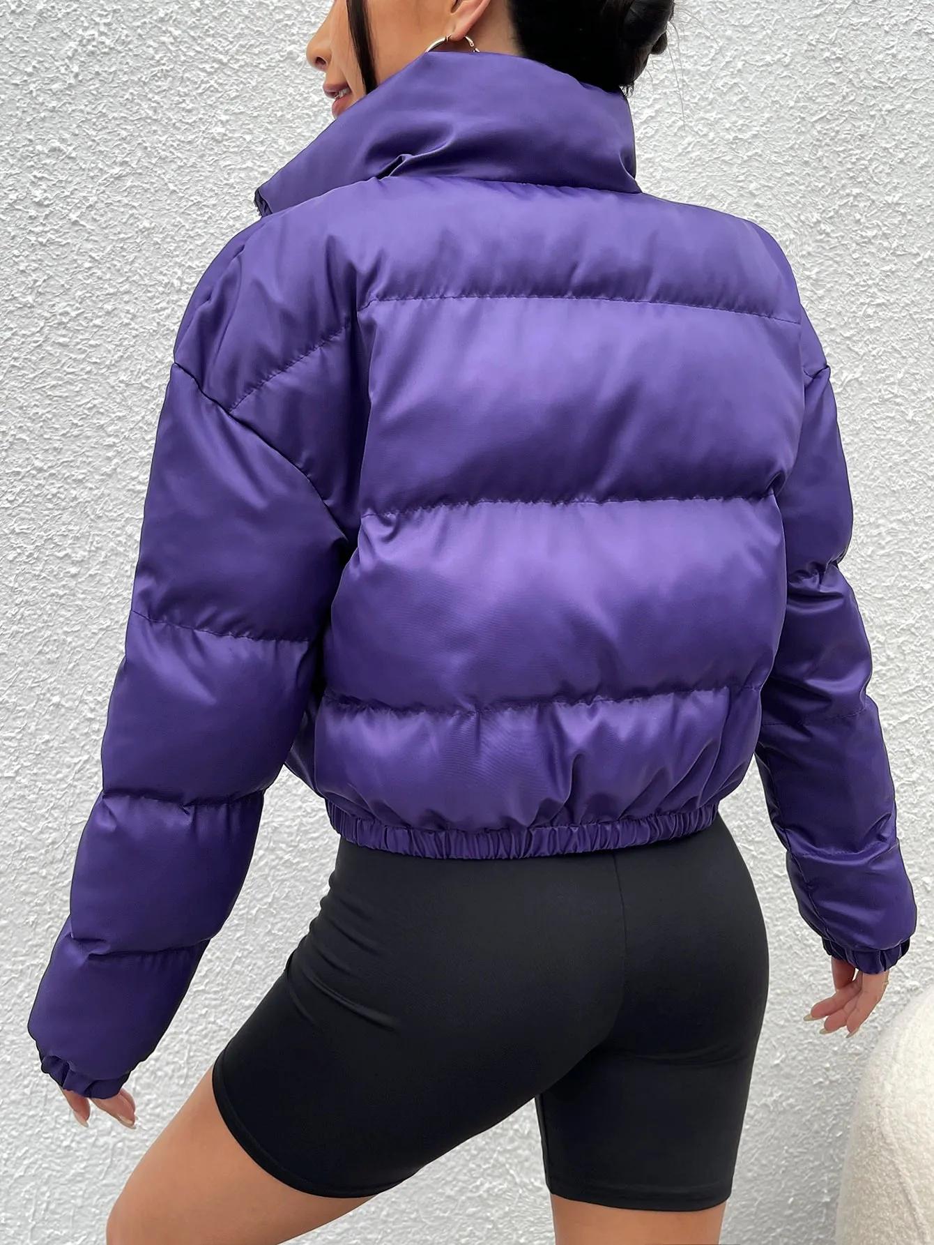 Zip Up Full Collar Puffer